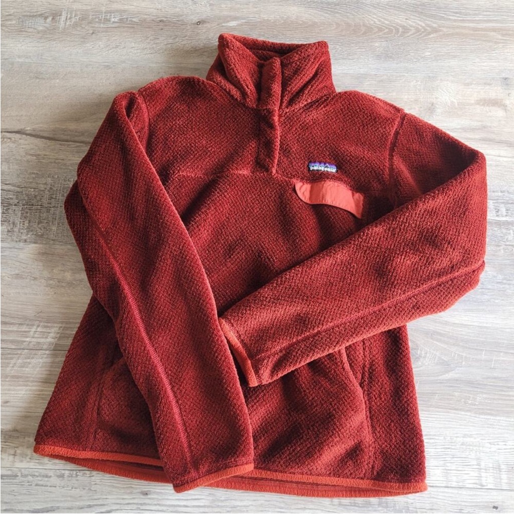 Patagonia Red Re-Tool Pullover Fleece Cardigan Size M
